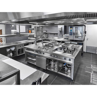 Peralatan Dapur Restoran Komersial Set Lengkap Furnitur Dapur Industri Stainless Steel