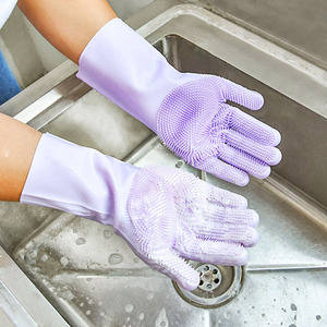 Gants de nettoyage pliables en silicone de qualité alimentaire, sans BPA, écologiques, durables, résistants aux hautes températures, vente en gros - Product Image 4