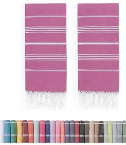 Hotel turkish cotton beach towel tassels multi color 90x180cm towels beach