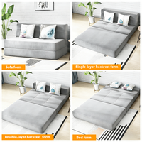 Sofá Cama Plegable para Sala de Estar, Apartamento Pequeño, Sofá Individual y Doble de Doble Uso, Colchón Tatami para Dormitorio