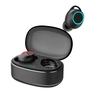 Auriculares inalámbricos con bluetooth 5,0, dispositivo de audio Tws, impermeable, ipx6, con logotipo táctil impreso, muestra gratis