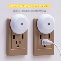 Branchez dans le mur veilleuse lumineuse marche/arrêt automatique crépuscule à l'aube veilleuse LED pour chambre chambre salle de bain couloir cuisine