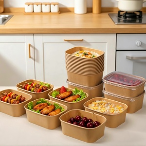 Bol en papier kraft de 390 ml, logo personnalisé imprimé, jetable, pour la vente de crèmes glacées et de desserts dans l'industrie de la restauration - Product Image 5