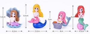 Magnifiques figurines de sirènes miniatures en résine peintes à la main pour filles d'été, mignonnes et adorables - Product Image 4