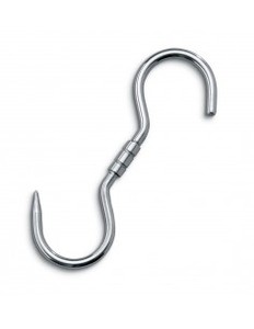 AUSONIA Stainless Steel <b>S</b>-Shaped Meat <b>Hook</b> 24 Cm Reinforced For Hanging Butcher Tools Made In Italy - Product Image 1