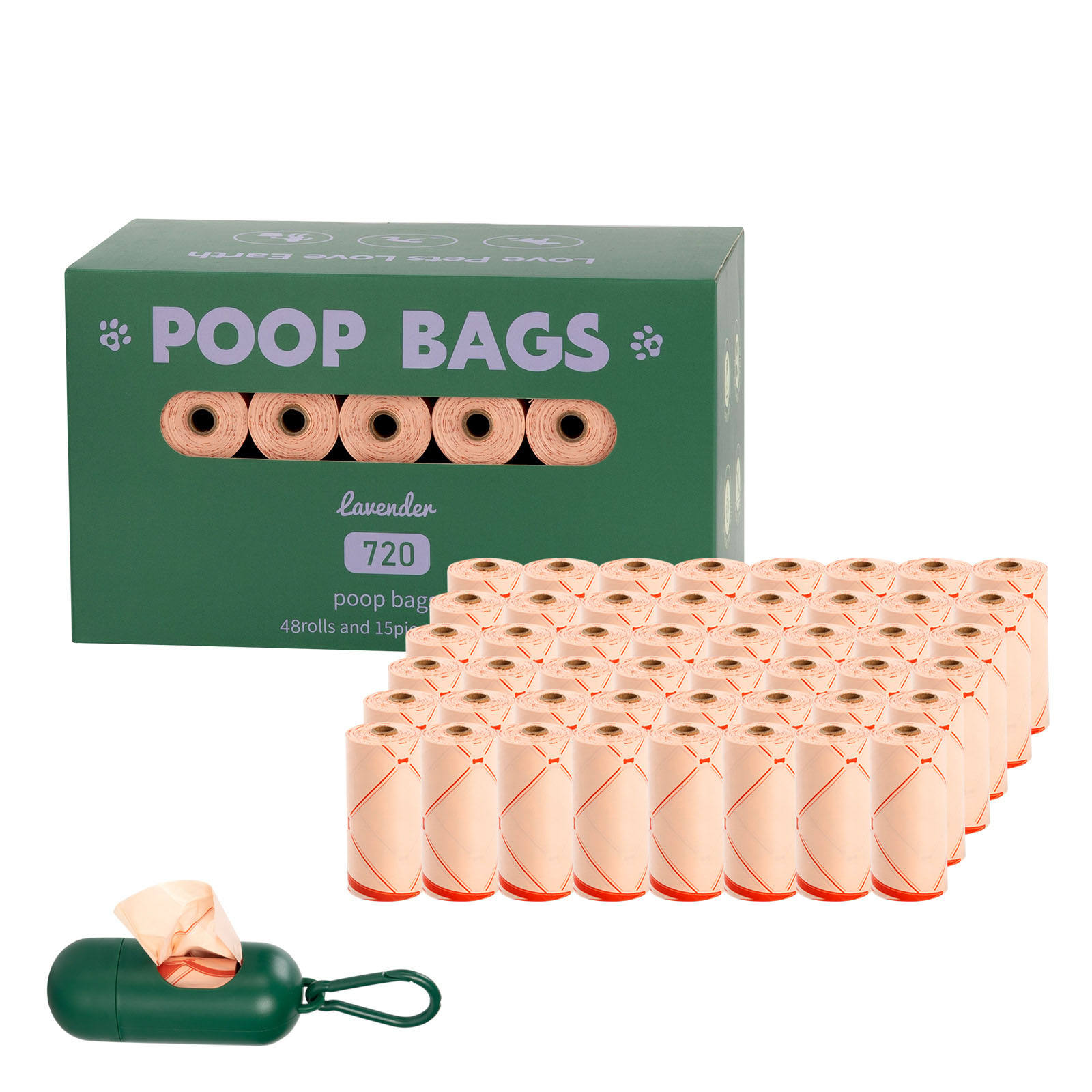 48 ม้วน สีเบจ+ที่จ่าย