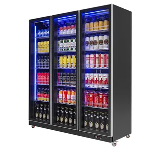 Echte Fan Cooling Rechtop Glazen Deur Soft Drink Chiller Display Koeler