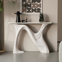 Table console moderne de luxe en fibre de verre, bureau créatif en PRV pour couloir, meuble d'appoint abstrait pour hall d'hôtel et villa