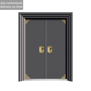 Porta d'ingresso a <span class=keywords><strong>doppia</strong></span> foglia di lusso antifurto, personalizzazione delle dimensioni supportata, consegna puntuale garantita - Product Image 3