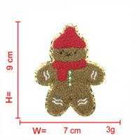 Vente en gros Patchs de Noël Nouvelle Broderie Chenille Gingerbread Santa Baby Grinch Patch Fer à repasser pour les vêtements