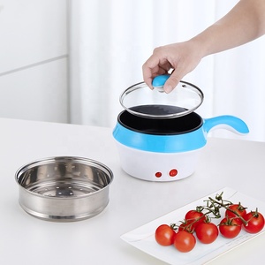 Mini olla caliente eléctrica portátil <span class=keywords><strong>Wok</strong></span> con revestimiento de acero inoxidable y cocina de sopa multifunción Cocina eléctrica doméstica con vaporizador - Product Image 3