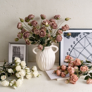 Factory10 testa piccole Rose fiori artificiali per la decorazione di nozze per la casa, all'ingrosso 10 teste di seta boccioli di rosa per il nuovo anno - Product Image 6
