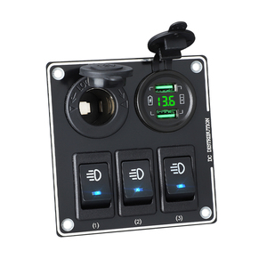 Suministro de fábrica: Nuevo panel de interruptores basculantes marinos de ABS con enchufe de encendedor de coche de 24V/12V, carga rápida, doble USB y interruptor de encendido/apagado. - Product Image 6
