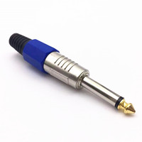 Longueur personnalisée Mono Large Two-Core Audio 6.5 Mixer Plug 6.35 pour adaptateur suisse Plug avec cuivre Contact ABS PC Housing Connectors