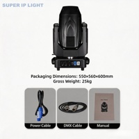 Projecteur mobile 3-en-1 500W avec lampe 371W, modes faisceau blanc/spot/wash, contrôle DMX512 pour éclairage de scène et de concert