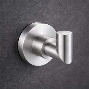 Crochet simple en acier inoxydable 304 poli - Porte-serviettes et porte-manteau mural en métal pour salle de bain et cuisine - Product Image 2