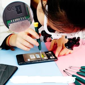 8X 15X 23X 2 एलईडी लाइट्स क्लॉक रिपेयर दूरबीन चश्मा एडजस्टेबल हेडबैंड मैग्निफाइंग ग्लास के साथ - Product Image 4