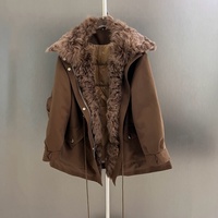 Parka de plumón personalizada con Cuello de piel Toscana, forro interior desmontable, Parka larga de invierno, chaqueta de plumón para mujer