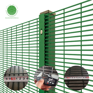 Panneau <span class=keywords><strong>de</strong></span> clôture anti-escalade 358 galvanisé haute sécurité pour extérieur, robuste, avec <span class=keywords><strong>pointes</strong></span> supérieures, modélisation 3D, noir - Product Image 1