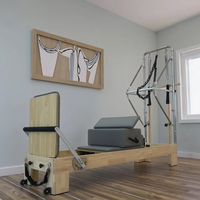 Club de Yoga professionnel Chêne Équipement de Fitness Pilates Machine Stretch Reformer Tour Demi Trapèze