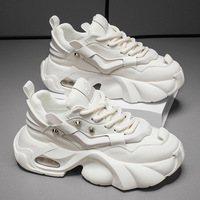 2025 nouveau automne polyvalent respirant à semelles épaisses Patchwork à la mode hauteur augmentant sport chaussures décontractées pour hommes