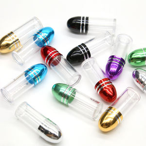 زجاجات تعبئة كبسولات تعزيز جنسي صغيرة من البلاستيك PS 2 من ملحق الرعاية الصحية ختم مطبوع عليه شعار سداسي الشكل للطب - Product Image 1