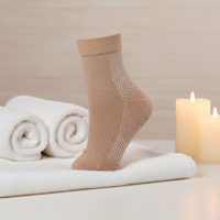 Chaussettes de sport à compression à bout ouvert, élastiques, antibactériennes, avec soutien de la cheville pour le fitness en extérieur en automne
