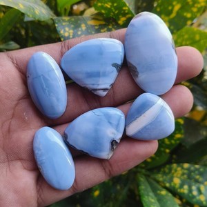 Lote de 6 piezas de ópalo azul natural de Owyhee, cabujón ligero certificado, 149 quilates, gemas sueltas a granel, proveedor y fabricante de la India - Product Image 3