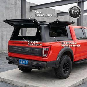 Cubierta de caja de camioneta tipo <span class=keywords><strong>camper</strong></span> de aluminio rígido impermeable de tipo dividido de alta gama con elevación, personalizable y con caja trasera con cerradura para la serie F - Product Image 3