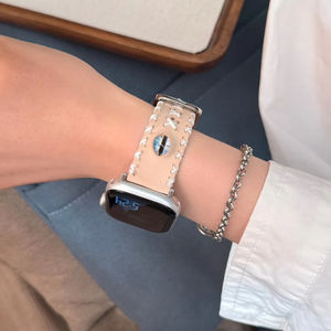 <span class=keywords><strong>Bracelet</strong></span> en cuir Forwelleny de luxe avec pierre œil-de-chat pour <span class=keywords><strong>Apple</strong></span> <span class=keywords><strong>Watch</strong></span> Series 11 10 9 <span class=keywords><strong>8</strong></span> SE Ultra 49mm – <span class=keywords><strong>Bracelet</strong></span> chic pour <span class=keywords><strong>femme</strong></span> - Product Image 2