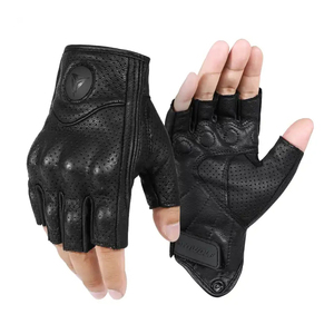 Gants de <span class=keywords><strong>moto</strong></span> Motowolf demi-doigts en <span class=keywords><strong>cuir</strong></span>, gants de <span class=keywords><strong>moto</strong></span> sans doigts, gants rétro respirants pour l'été - Product Image 1