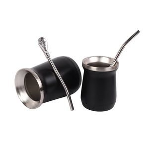 Tasse à maté mini en acier inoxydable, isolation <span class=keywords><strong>thermique</strong></span>, portable haut de gamme pour l'extérieur, avec paille, cadeau, approvisionnement direct usine - Product Image 1