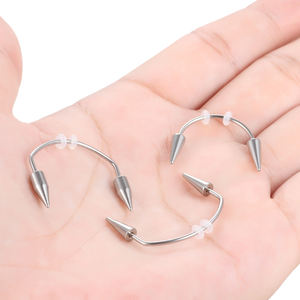 स्टेनलेस स्टील की अंगूठी सी रॉड पिशाच नुकीले स्पाइक होंठ घेरा के छल्ले मुस्कान भेदी टाइगर दांत ड्रेकुला संवर्धन फीता कील पिशाच piercin - Product Image 4