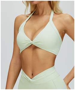 Soutien-gorge de sport sans couture à bretelles halter, respirant, pour entraînement physique, tendance, avec soutien-gorge intégré, vêtements de sport, soutien-gorge de course pour femmes - Product Image 5