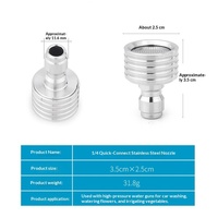 Nouvelle buse de pistolet de lavage de voiture haute pression 1/4" à connexion rapide en acier inoxydable, mini-douche, accessoire de quincaillerie Chine 0,035 kg