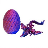 Produit transfrontalier le plus vendu : Dragon volant en verre imprimé en 3D, articulation complète, créatif et tendance, jouet de maternité, présentation assise
