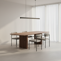 Ensemble table et chaises de salle à manger portables de luxe moderne de style nordique, plateau en marbre, pieds en bois, 6 à 10 places, mobilier pour entrée, hôtel, école