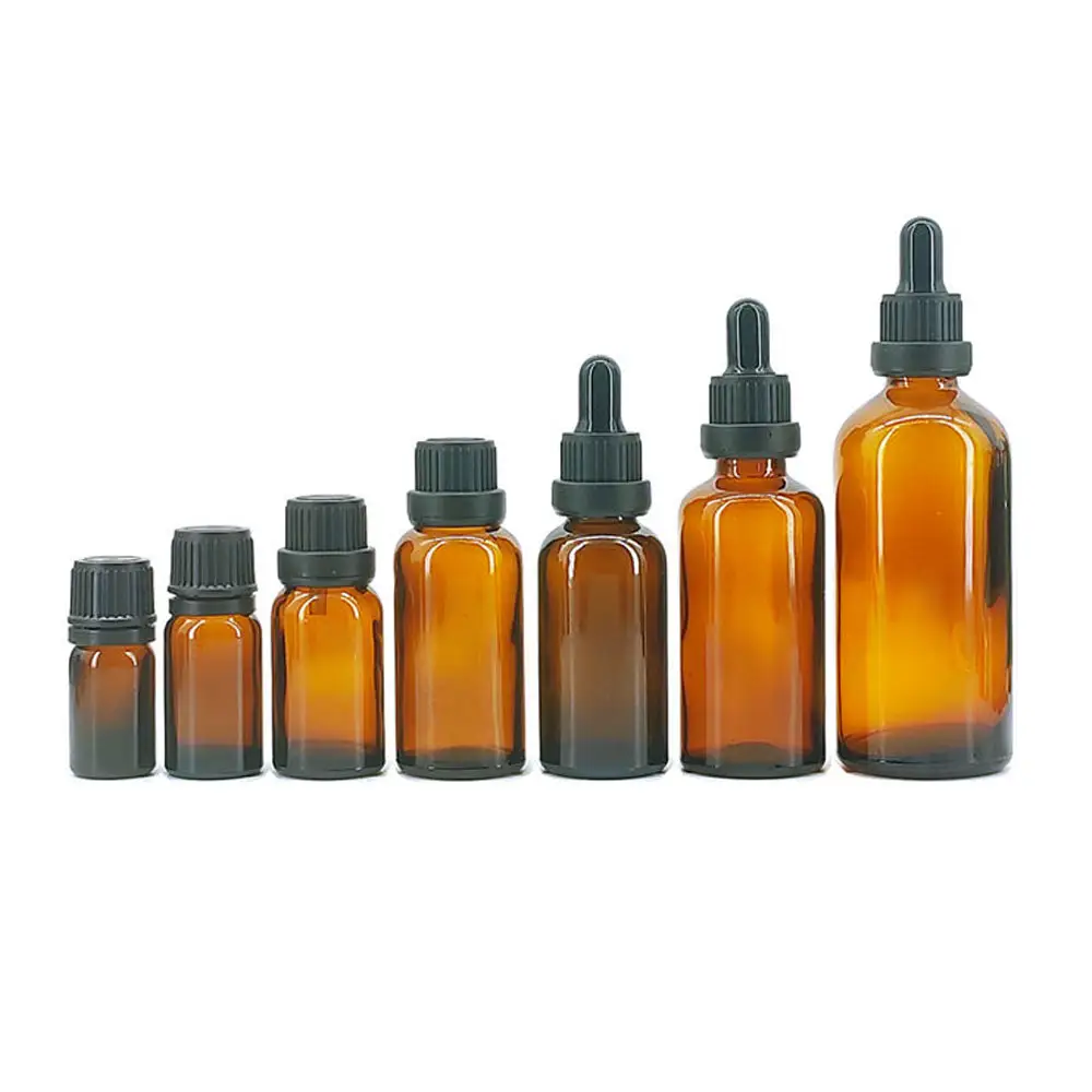 OEM ODM Professional Eco Friendly Cosmetic Packaging Amber 30 50 ml Glass Dropper Essential Oil Bottles 30 ml glass dropper bott