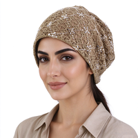 Bonnet souple en dentelle perlée pour femme, idéal pour la chimiothérapie, bonnet de nuit extensible doux, turban, couvre-cheveux, foulard