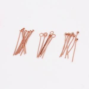 Chốt đầu bi mạ vàng 14k 18k, chốt đầu dẹt hình chữ T/mắt mở 9, dùng làm đồ trang sức - Product Image 6