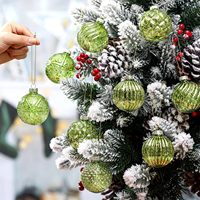Boules de Noël personnalisées avec logo, lot de 4, boîte rouge, verte, champagne, boules en verre, boîtes, décorations de fête de Noël