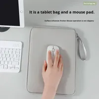 Étui portable en maille de lin pour tablette 11/13 pouces avec emplacement pour stylet, anti-rayures, léger, durable, résistant aux chocs, housse de protection pour les voyages