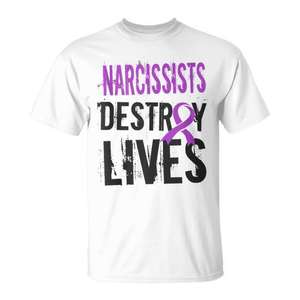 T-shirt débardeur de sensibilisation à la violence et aux agressions domestiques, avec motifs sur le narcissisme et les traits narcissiques, pour les campagnes de sensibilisation - Product Image 1