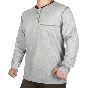 Custom FR <strong>Shirts</strong> for Men CAT2 Fire Resistant <strong>Welding</strong> T-<strong>Shirts</strong> Long Sleeve Henley Style Flame Retardant Clothing Anti-Static - Product Image 2