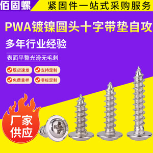 Phillips Head Round Head Self Tapping Screw With Washer M2 M3 M3.5 M4 Metric For Metal Construction Industry - Product Image 5