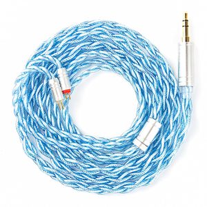 KBEAR Palm Thunder monocristal cuivre plaqué argent <span class=keywords><strong>HiFi</strong></span> mise à niveau des écouteurs câble d'extension moniteur intra-auriculaire fil des écouteurs filaires - Product Image 1