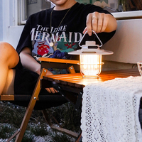 Lanterne de camping portable rétro 2025, éclairage de tente vintage en ABS, LED pour jardin, rue, allée, pelouse, lumière de camping extérieure étanche
