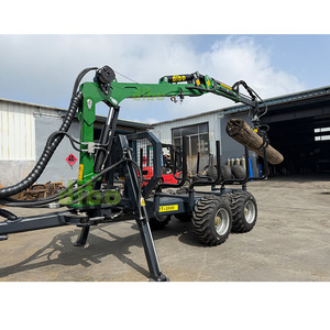 Grue forestière hydraulique DIBO CE TUV pour le bois, 4,2 m, avec <span class=keywords><strong>remorque</strong></span> 4x4 de 3 tonnes - Product Image 2