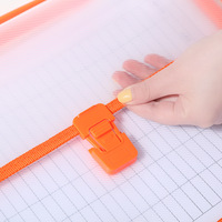 Boîte de rangement transparente en PP pour dossiers à clip, classeur accordéon portable – Grande capacité, outil de rangement multi-niveaux pour étudiants et papeterie