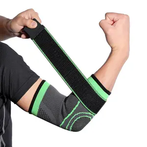 Nylon 3D compression knitted elastic cycling basketball elbow sleeve